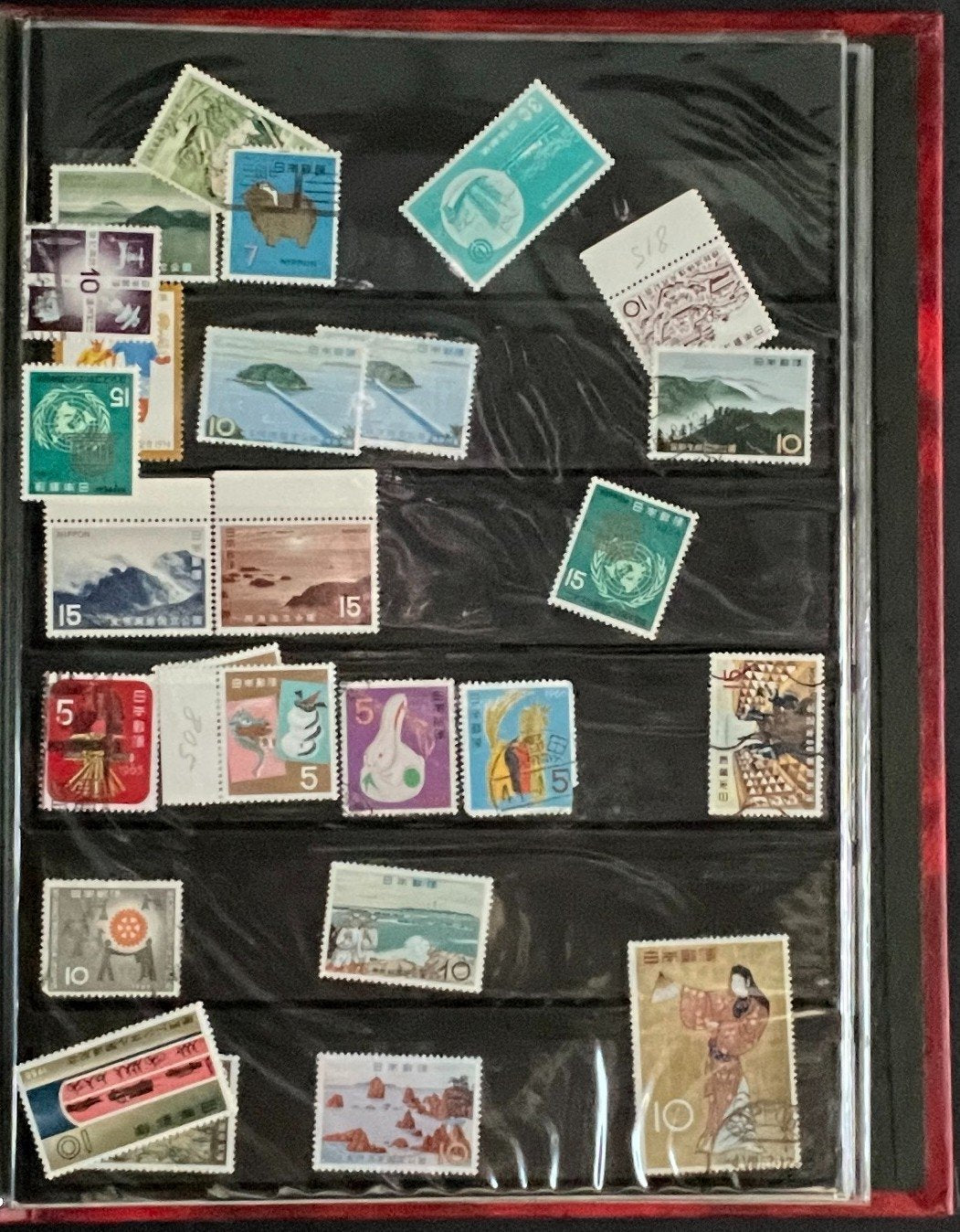 Japan Stamp Collection Stock Book Hundreds of Stamps Mint & Used (MNH) ZAYIX