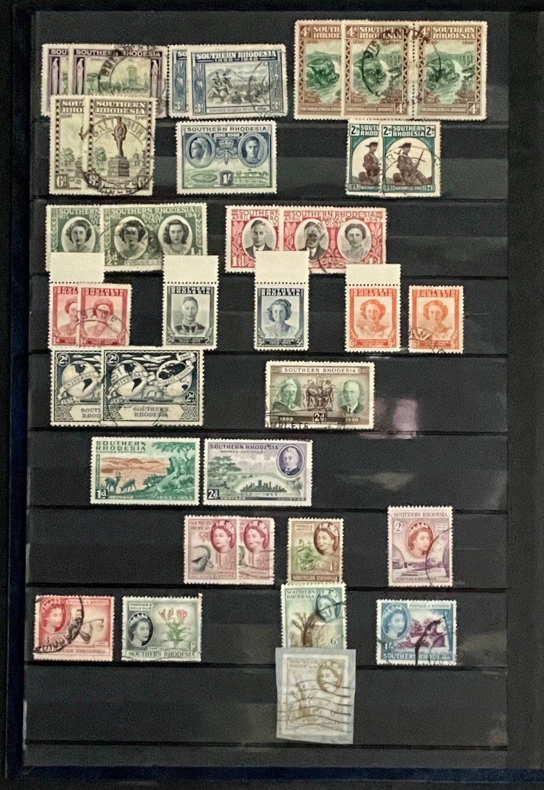 British Africa Stamp Collection Stock Book Hundreds of Stamps Mint & Used ZAYIX