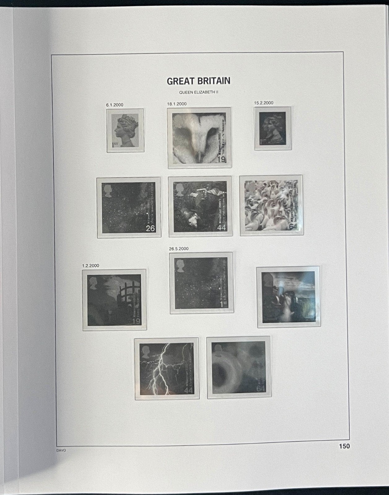 Great Britain Davo Lux Hingeless Album 2000-2002 ZAYIX