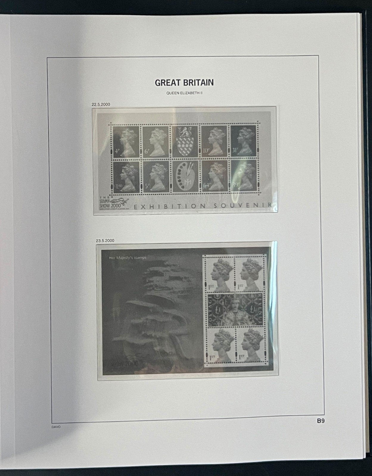Great Britain Davo Lux Hingeless Album 2000-2002 ZAYIX