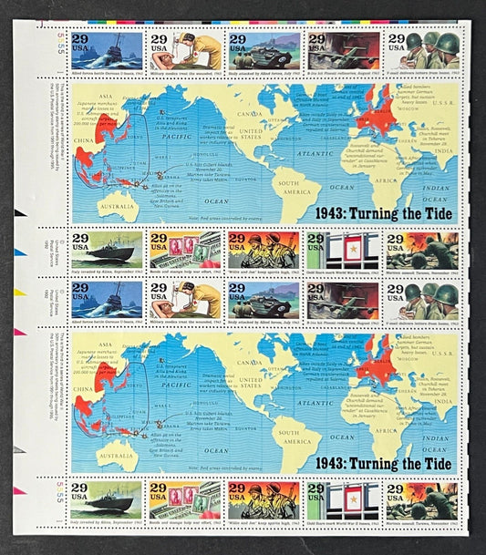 US 2765 Mint Sheet (MNH) World War 2 Events 29-Cent 1993 ZAYIX