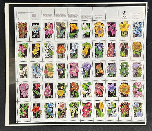 US 2647-2696 Mint Sheet (MNH) Wildflowers of America 29-Cent 1992 ZAYIX