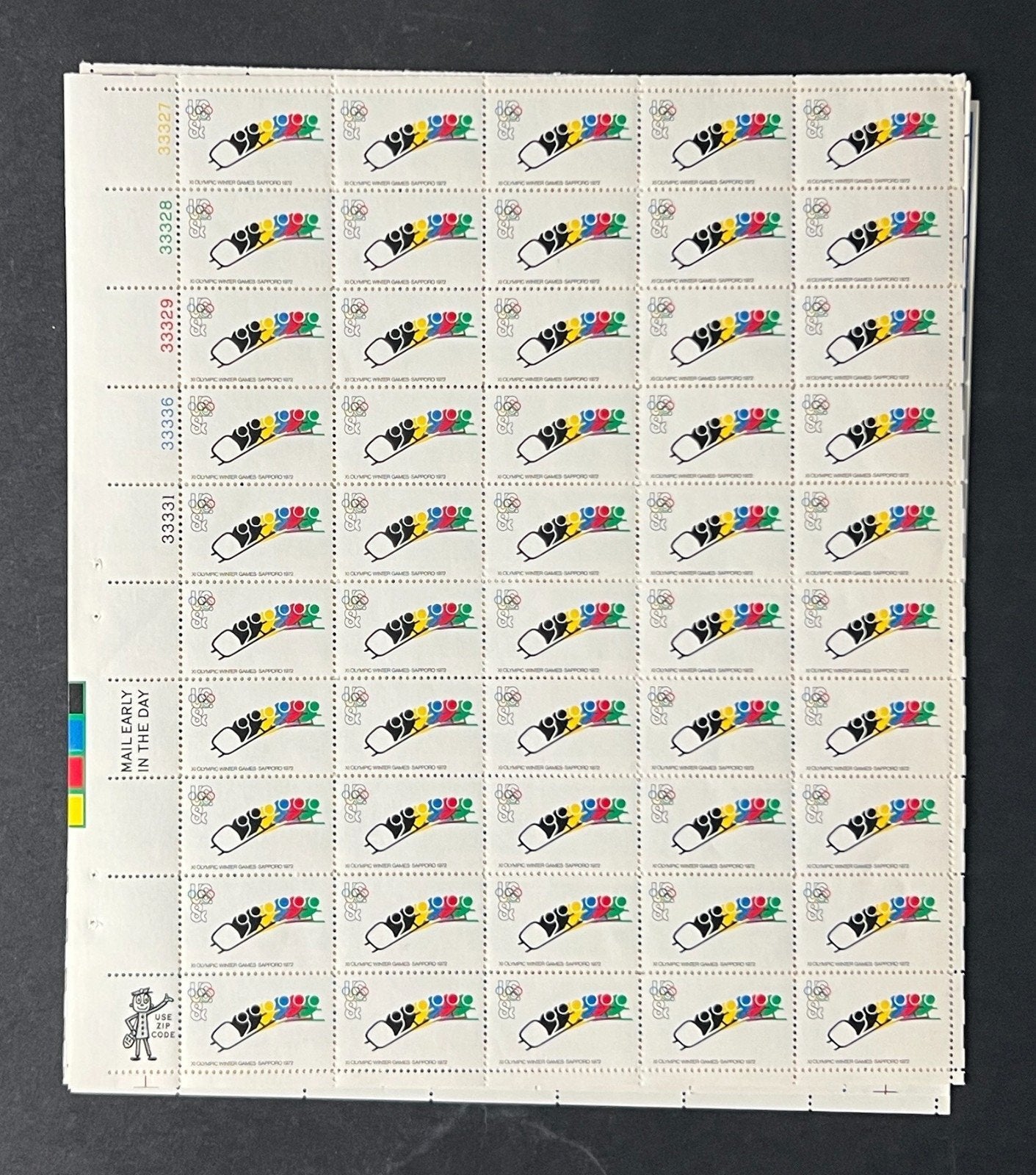 US 1461 Mint Sheet (MNH) Olympics Bobsled 8-Cent 1972 ZAYIX