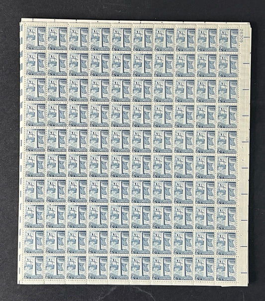 US 1034 Mint Sheet (MNH) Bunker Hill MA Liberty Series 2.5-Cent 1959 ZAYIX