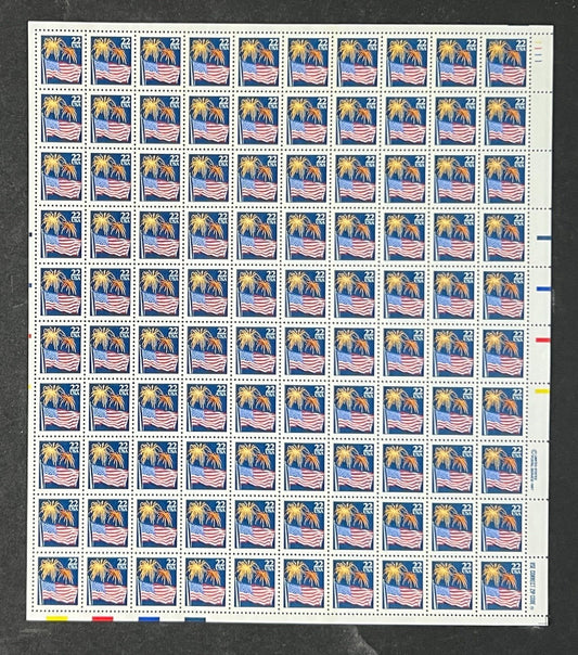 US 2276 Mint Sheet (MNH) Flag & Fireworks 22-Cent 1987 ZAYIX