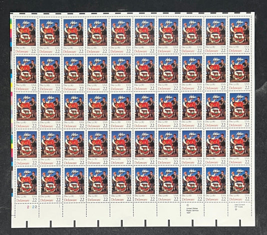 US 2336 Mint Sheet (MNH) Delaware 22-Cent 1987 ZAYIX
