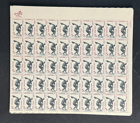 US 1262 Mint Sheet (MNH) Physical Fitness Sokol Centennial 5-Cent 1965 ZAYIX
