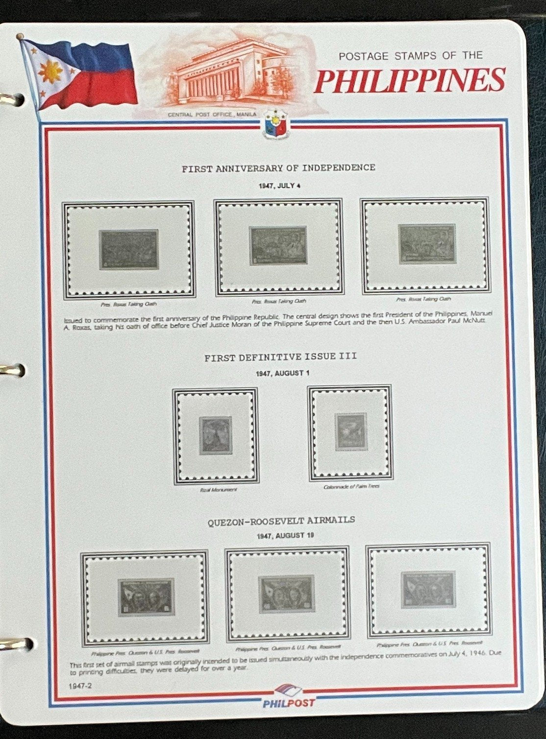 Philippines White Ace Pages Hingeless 3 Album Set & Case Covers 1946-1977 ZAYIX