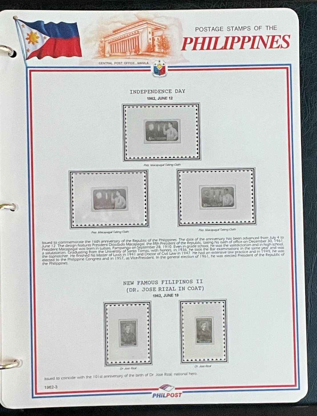 Philippines White Ace Pages Hingeless 3 Album Set & Case Covers 1946-1977 ZAYIX