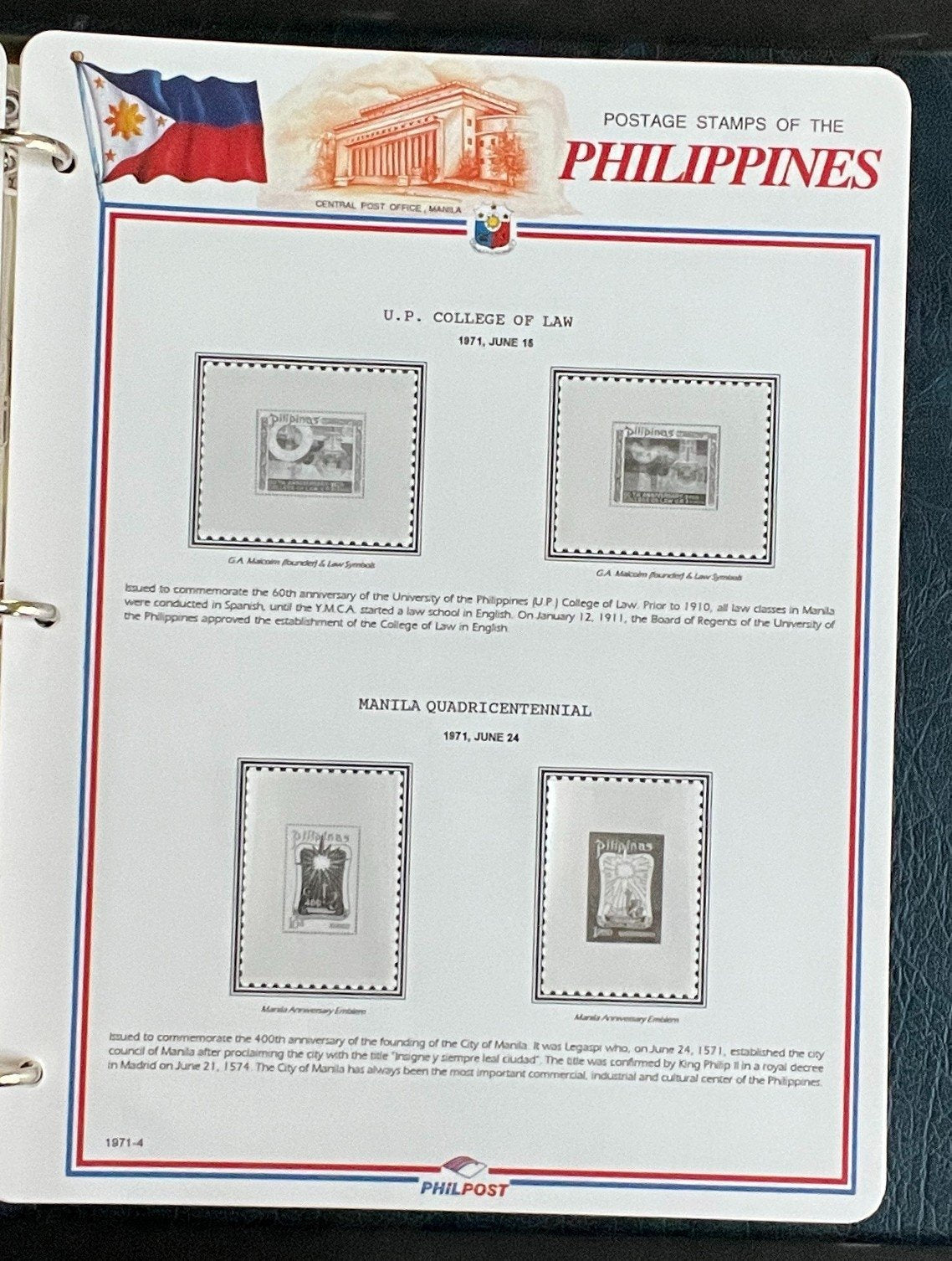 Philippines White Ace Pages Hingeless 3 Album Set & Case Covers 1946-1977 ZAYIX