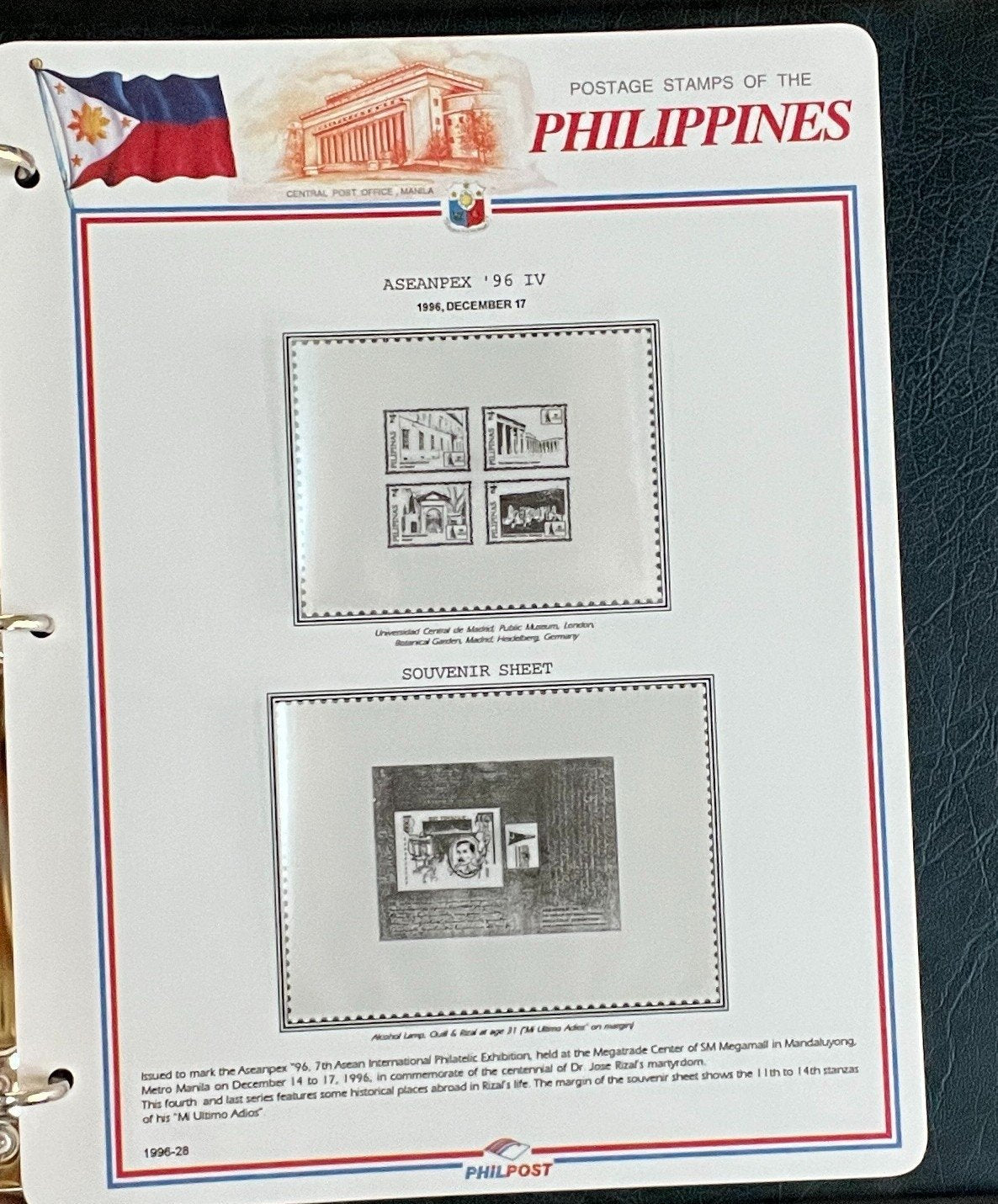 Philippines White Ace Pages Hingeless 3 Album Set & Case Covers 1992-1998 ZAYIX