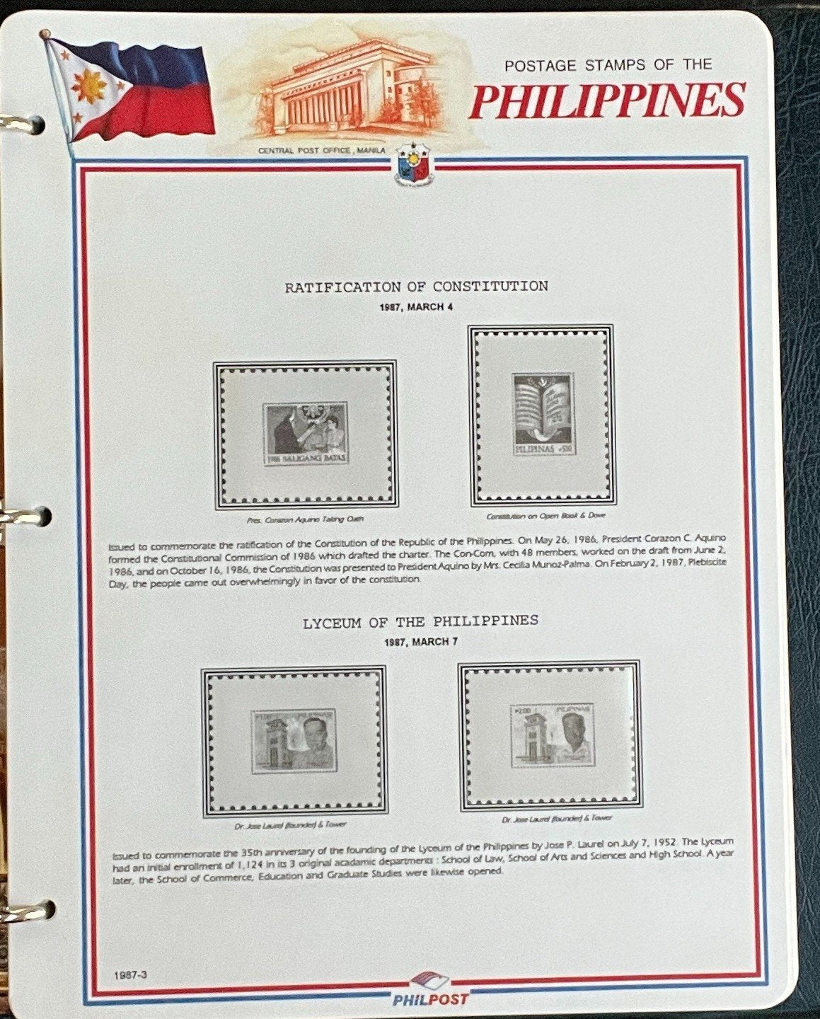 Philippines White Ace Pages Hingeless 3 Album Set & Case Covers 1978-1991 ZAYIX