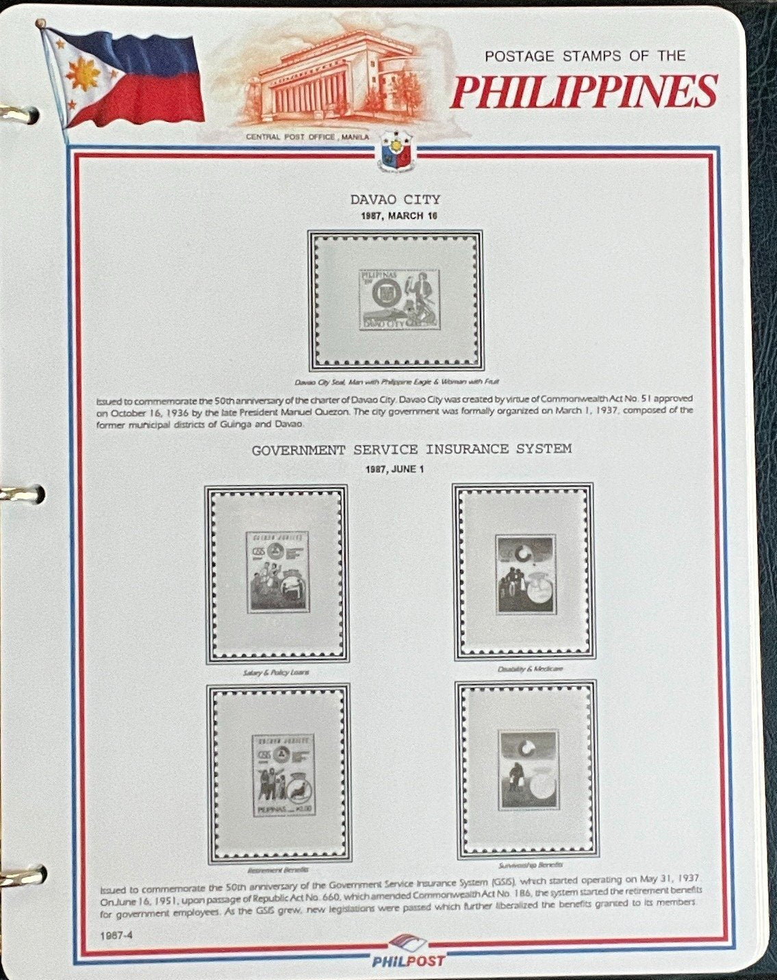 Philippines White Ace Pages Hingeless 3 Album Set & Case Covers 1978-1991 ZAYIX
