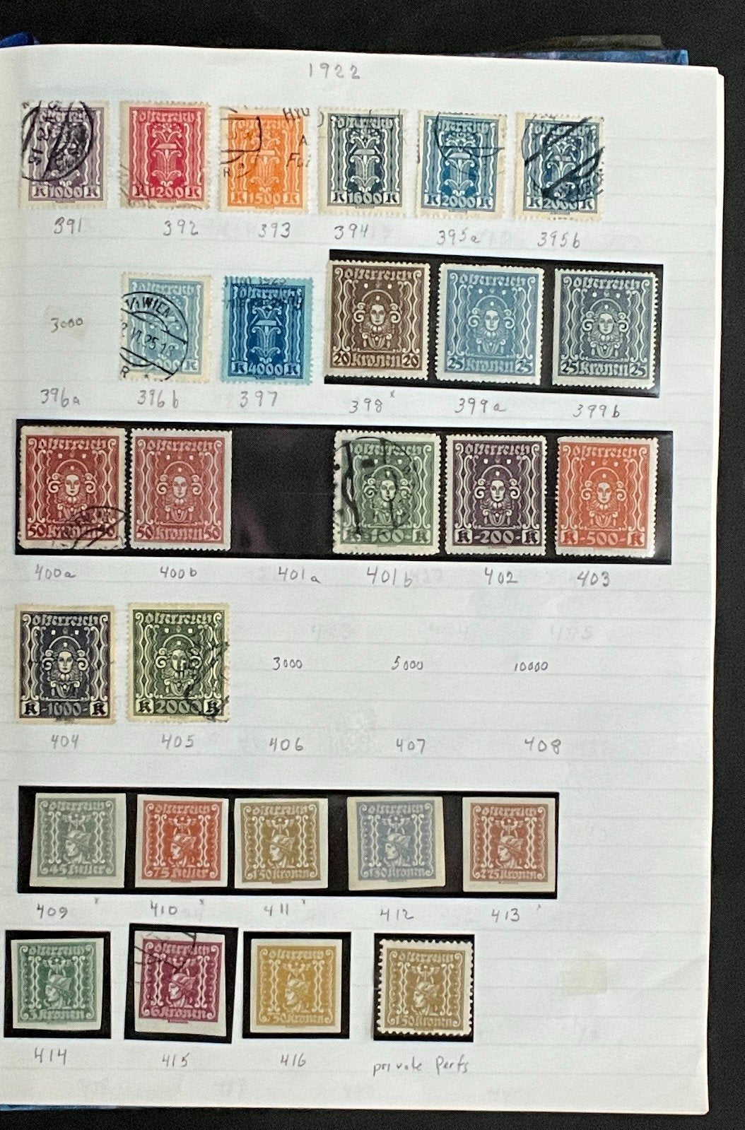 Austria Stamp Collection Stock Book Hundreds of Stamps Mint & Used ZAYIX