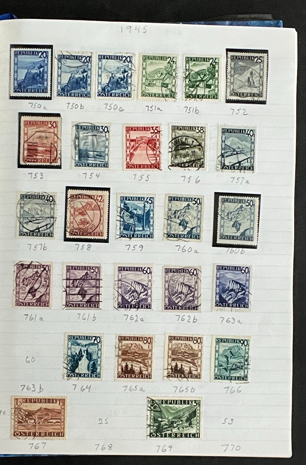 Austria Stamp Collection Stock Book Hundreds of Stamps Mint & Used ZAYIX
