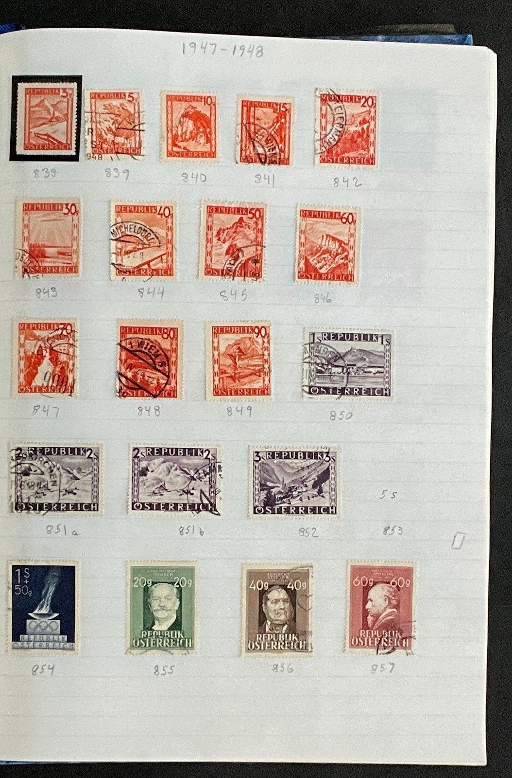 Austria Stamp Collection Stock Book Hundreds of Stamps Mint & Used ZAYIX