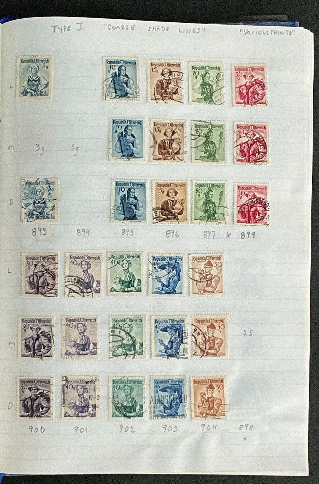 Austria Stamp Collection Stock Book Hundreds of Stamps Mint & Used ZAYIX