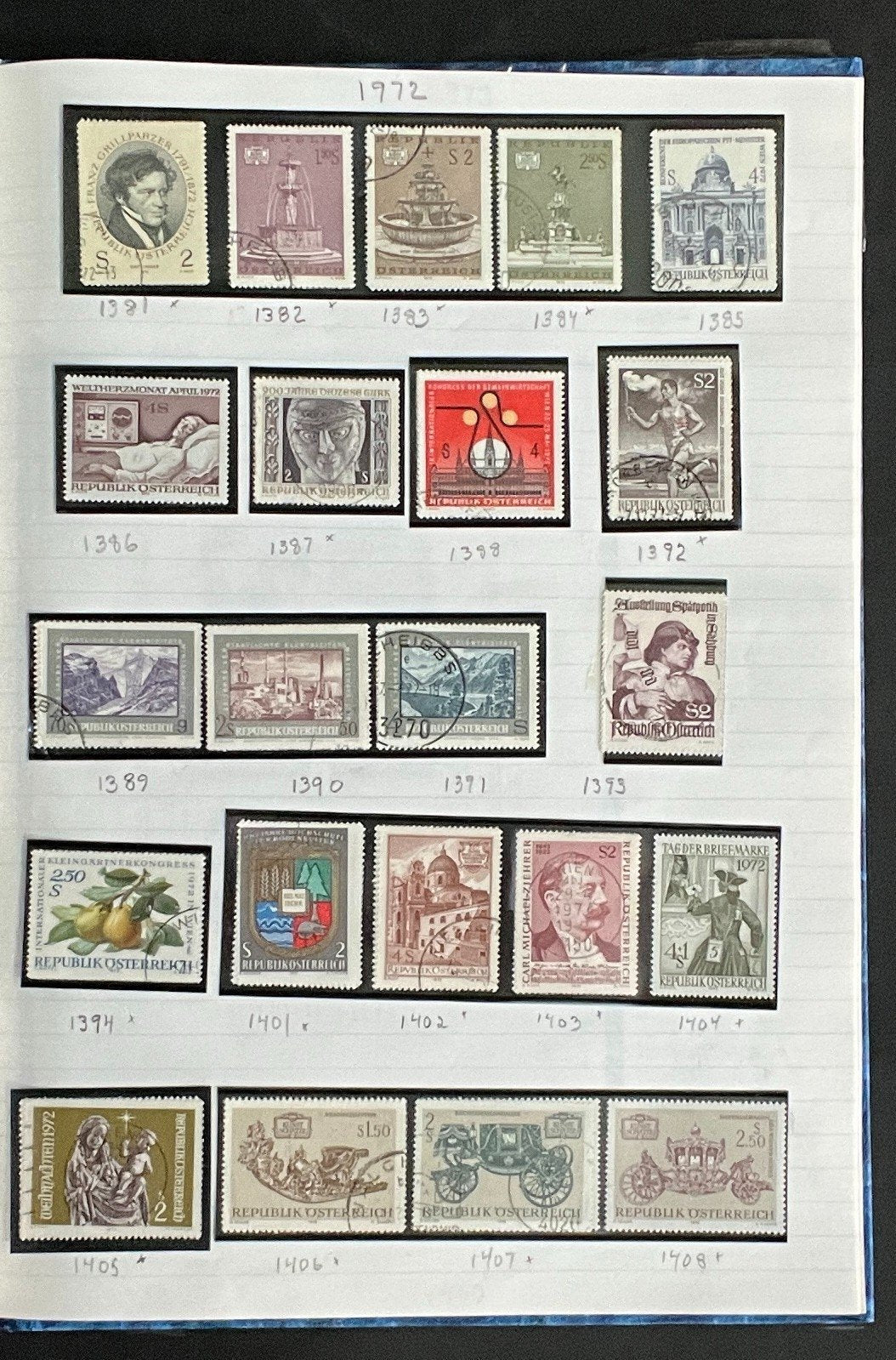 Austria Stamp Collection Stock Book Hundreds of Stamps Mint & Used ZAYIX