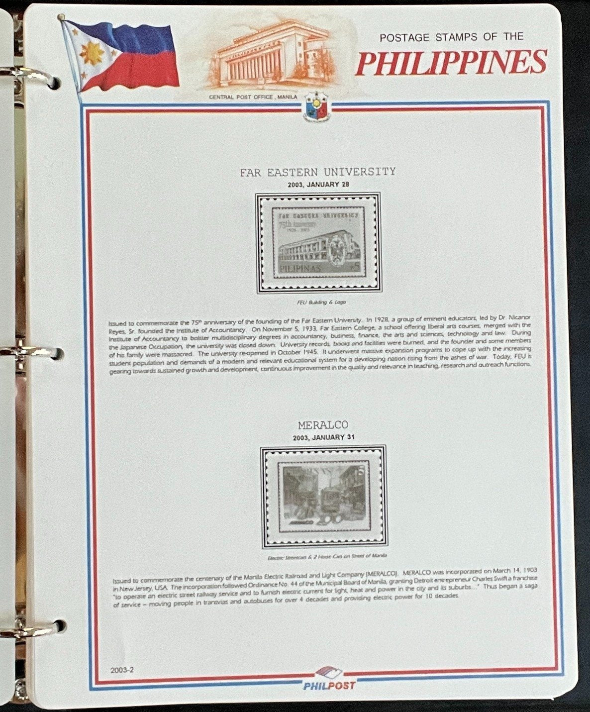 Philippines White Ace Pages Hingeless 3 Album Set & Case Covers 1999-2003 ZAYIX