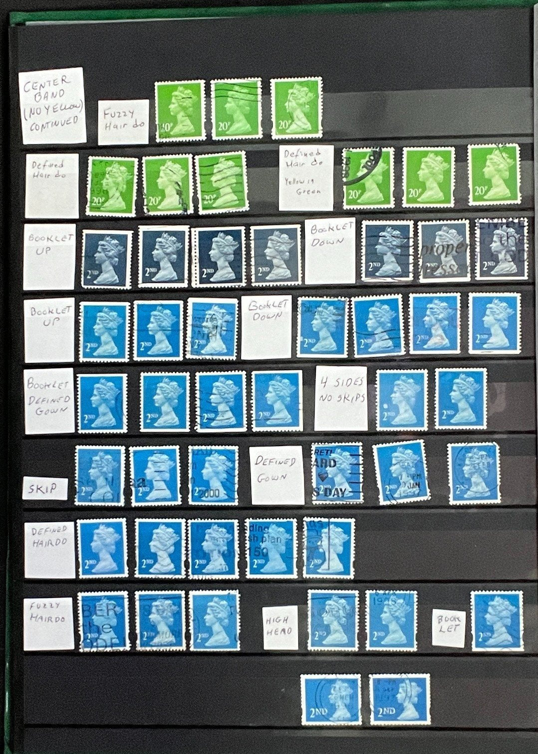 Machin Stamp Collection Stock Book Hundreds of Stamps Mint & Used ZAYIX