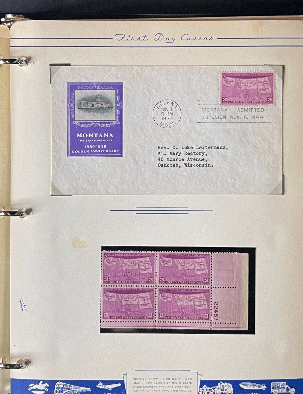 Prexies Overrun Countries Stamp Collection 2 Albums Plate Block & FDC Mint ZAYIX