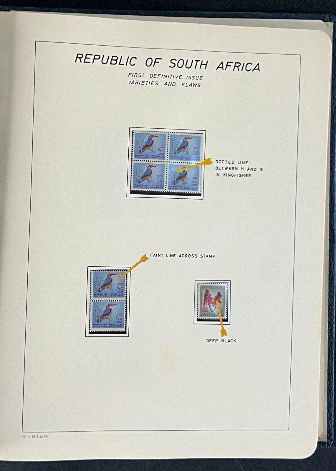 Specialized South Africa Plate Flaw Varieties Stamp Collection Album ZAYIX