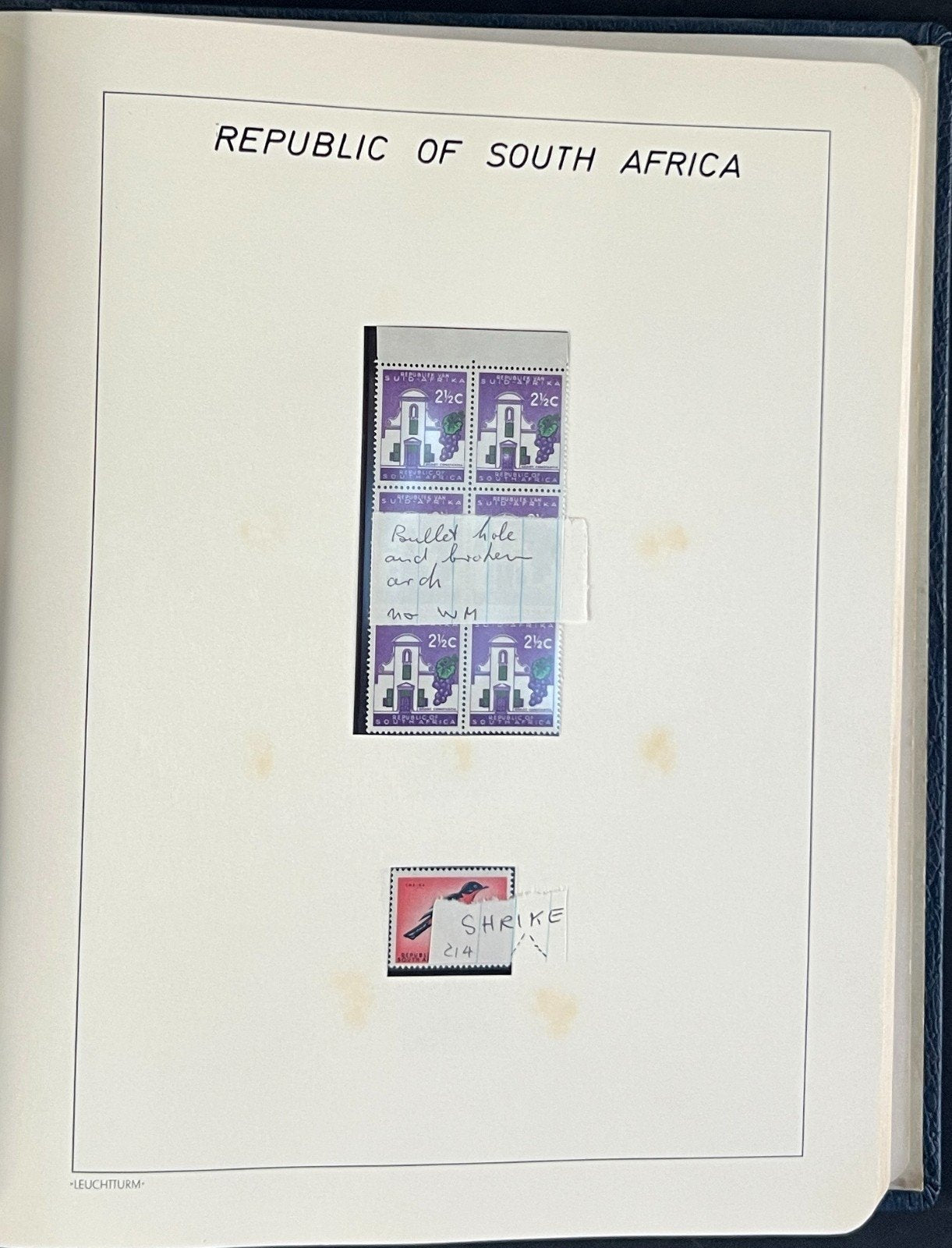 Specialized South Africa Plate Flaw Varieties Stamp Collection Album ZAYIX