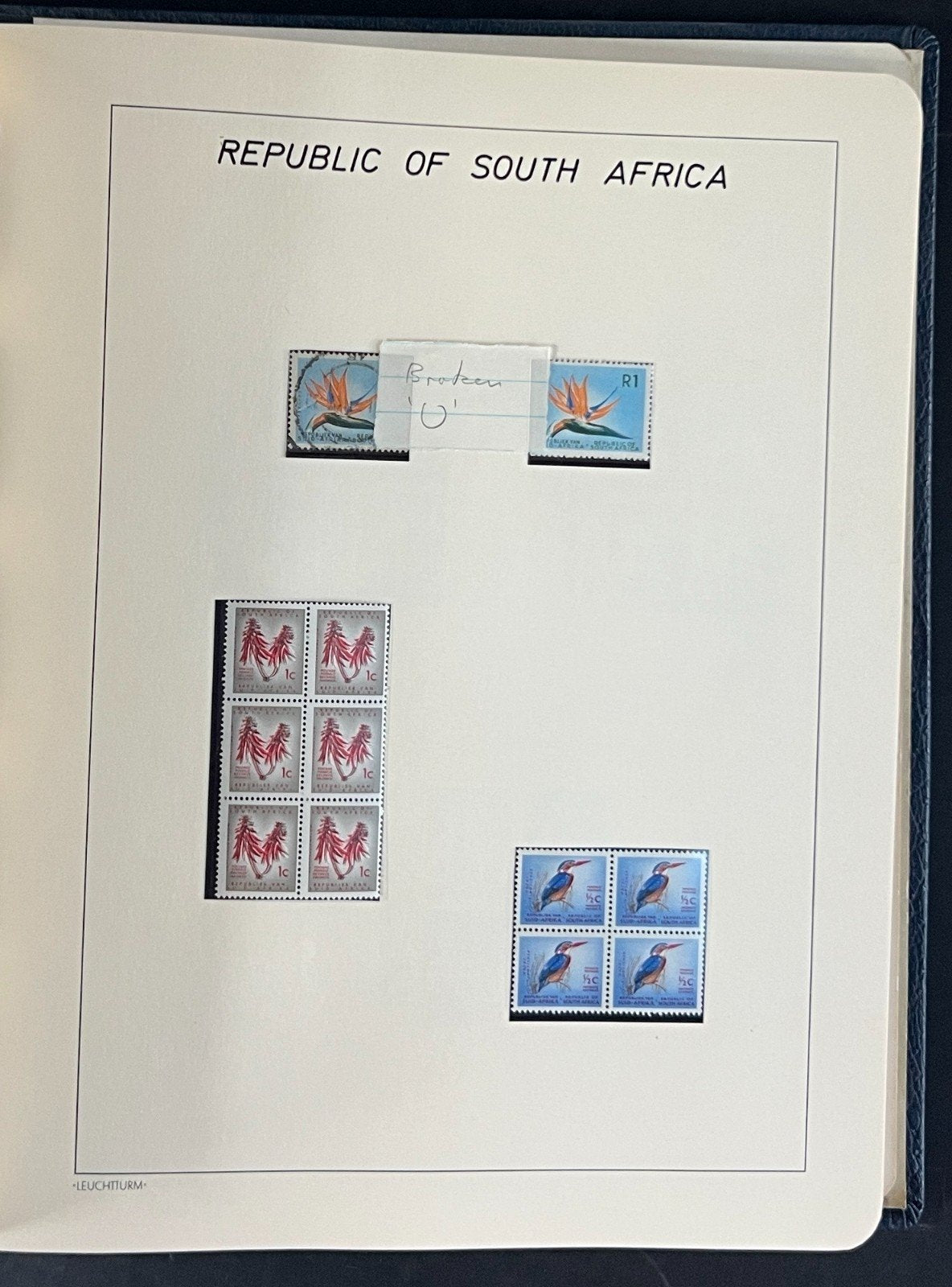 Specialized South Africa Plate Flaw Varieties Stamp Collection Album ZAYIX