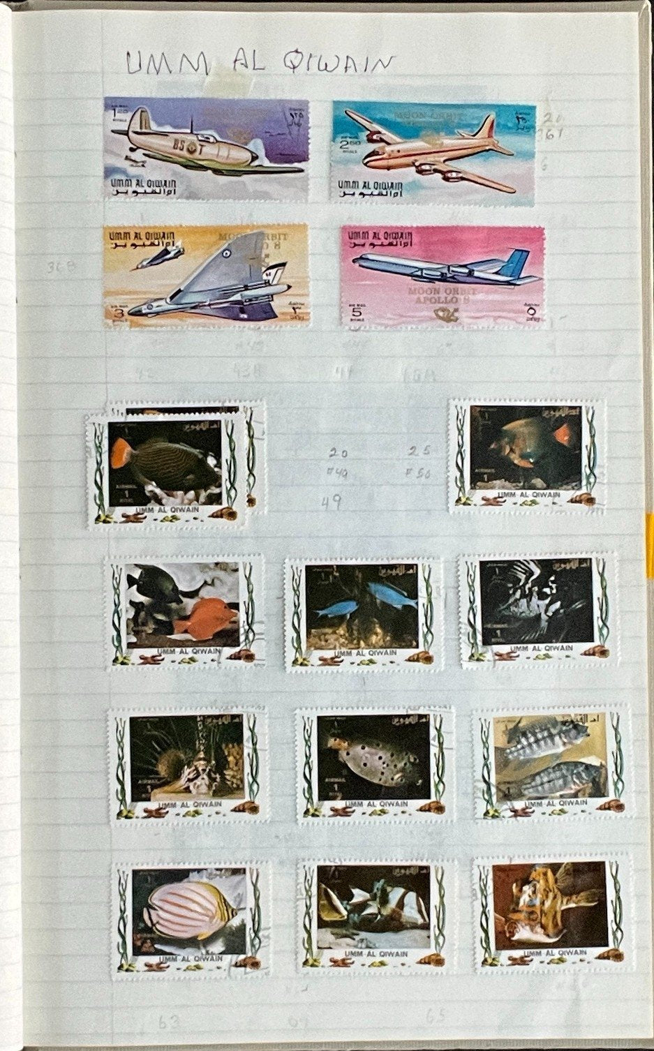 Umm Al Qiwain & Switzerland Stamp Collection Stock Book Used ZAYIX