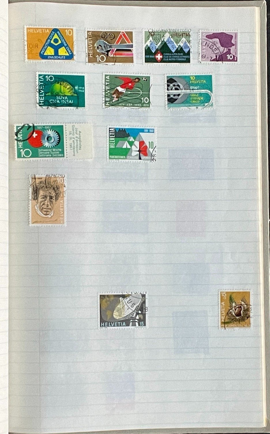 Umm Al Qiwain & Switzerland Stamp Collection Stock Book Used ZAYIX