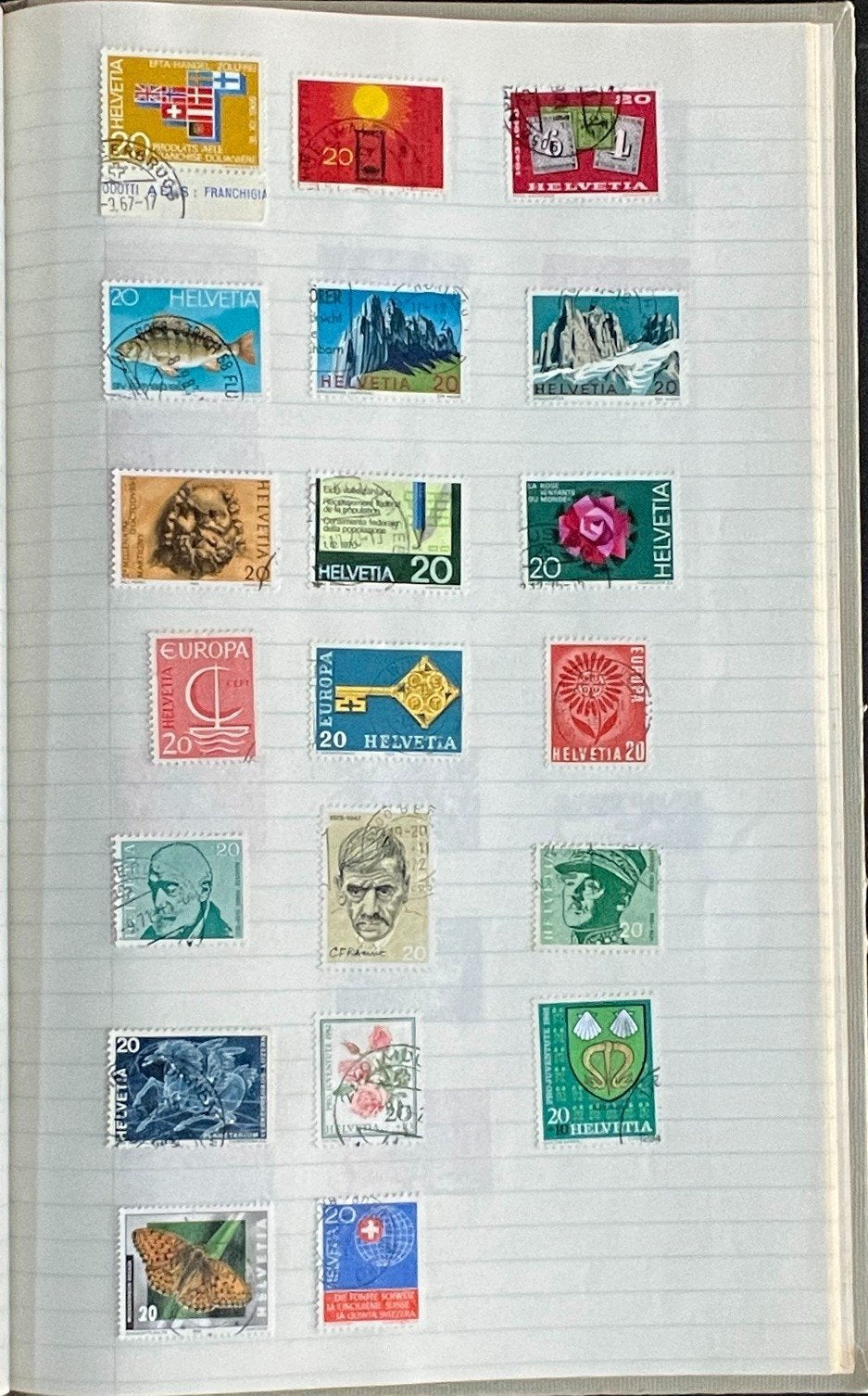 Umm Al Qiwain & Switzerland Stamp Collection Stock Book Used ZAYIX