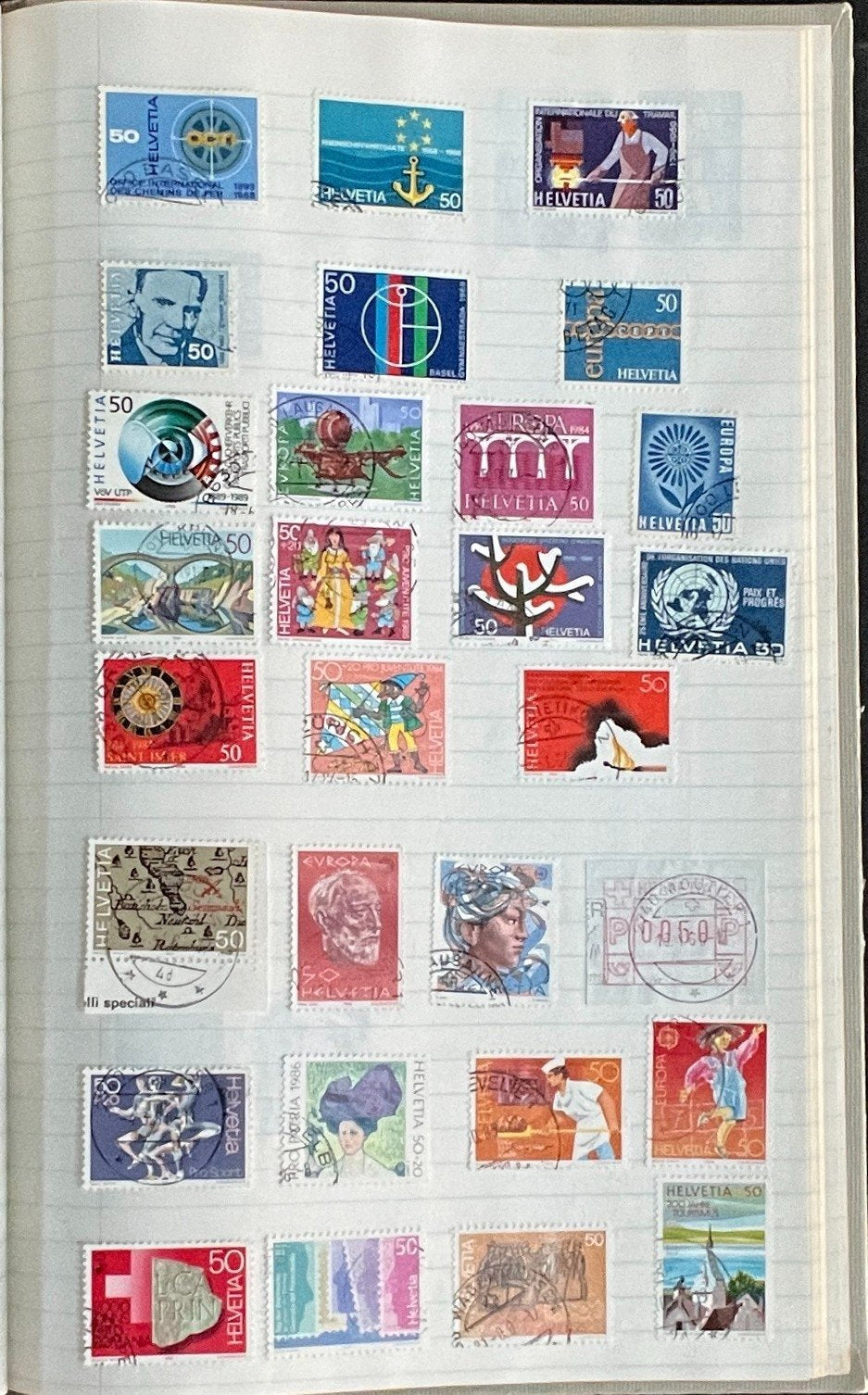 Umm Al Qiwain & Switzerland Stamp Collection Stock Book Used ZAYIX