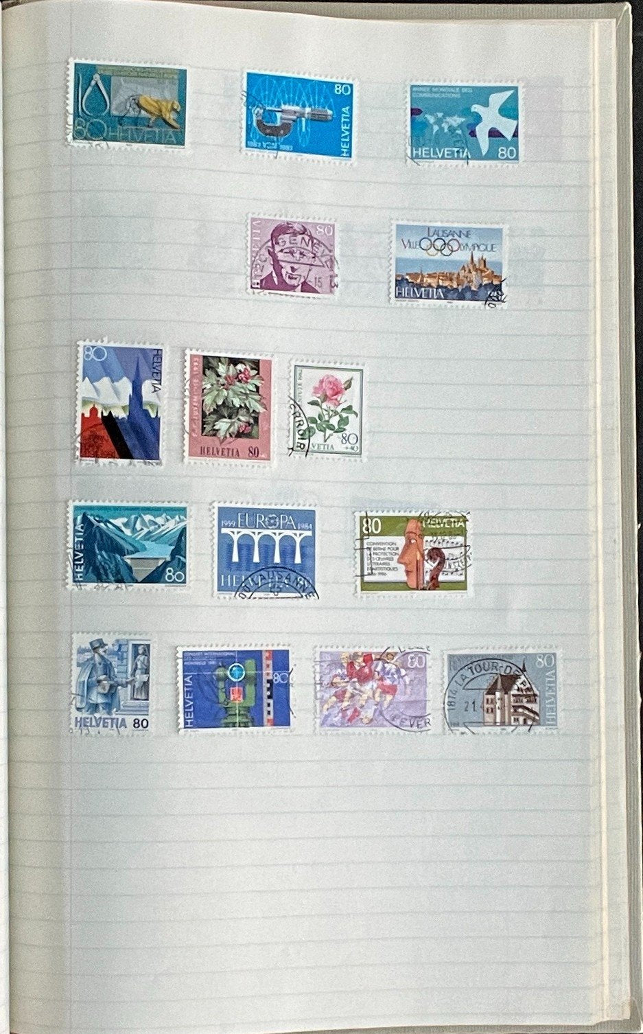 Umm Al Qiwain & Switzerland Stamp Collection Stock Book Used ZAYIX
