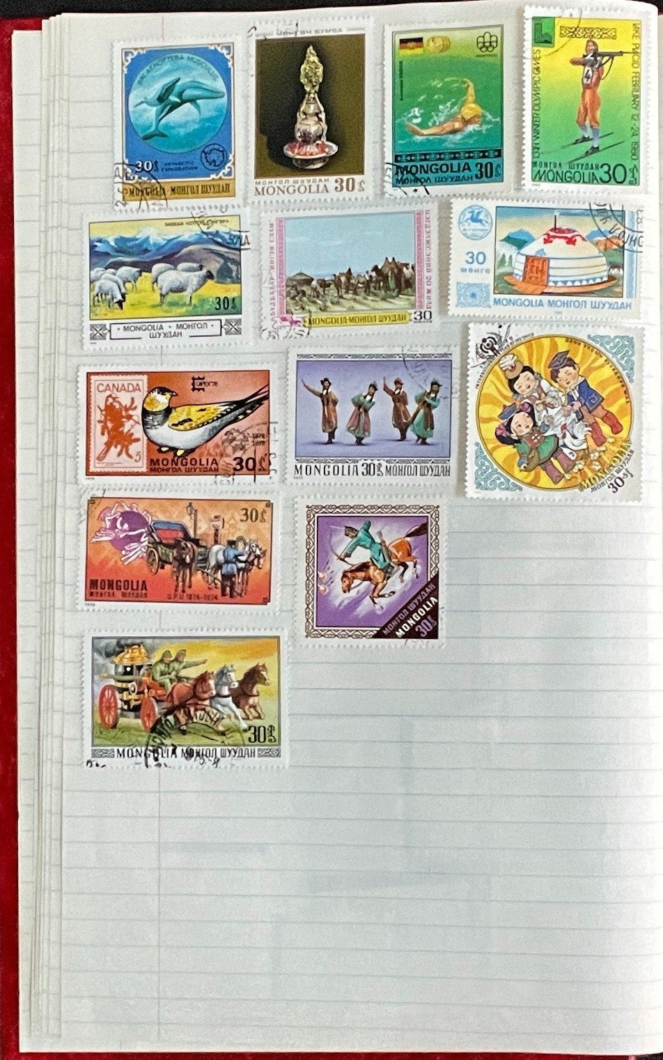 Communist Countries Stamp Collection Stock Book Hundreds of Stamps Used ZAYIX