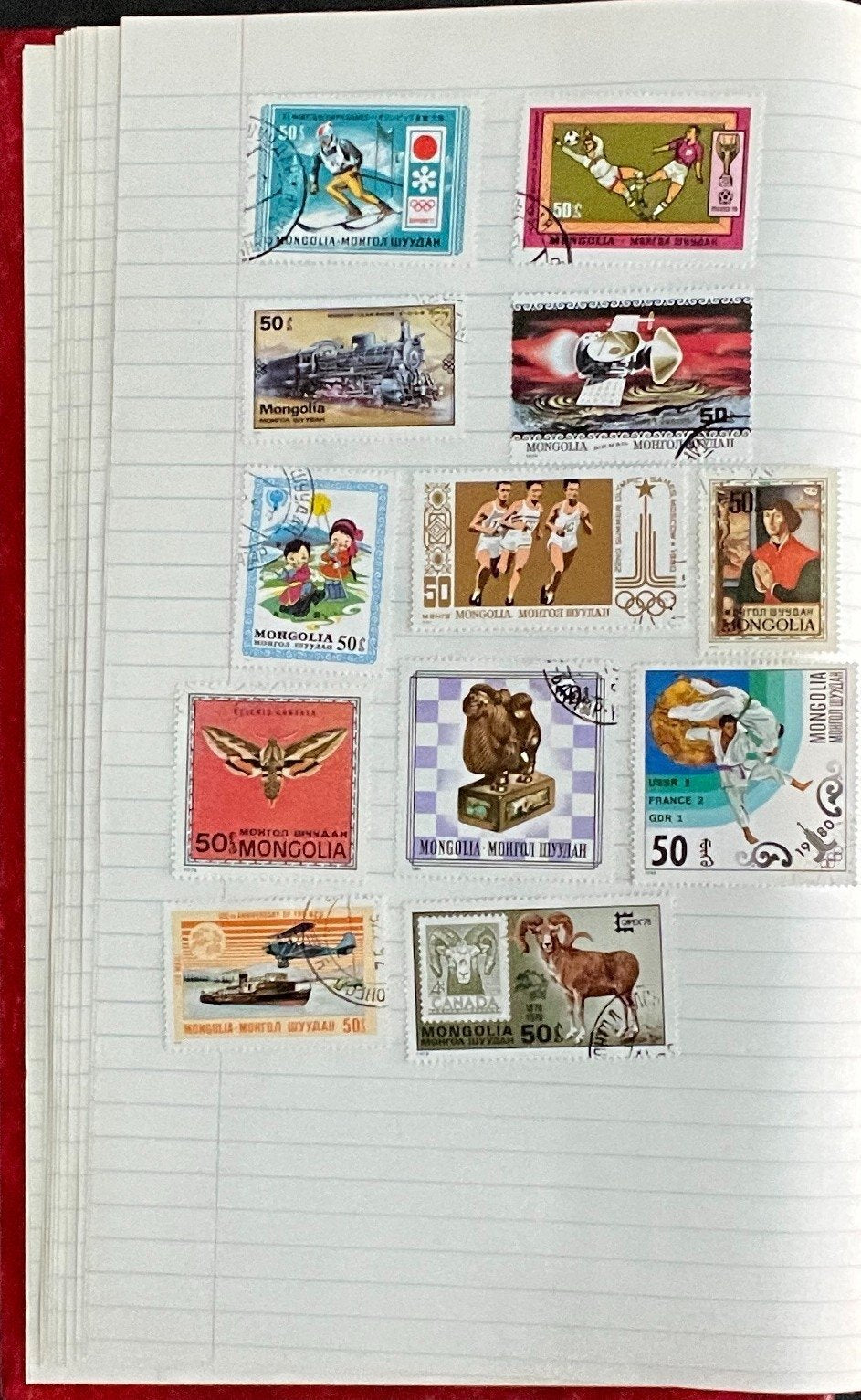 Communist Countries Stamp Collection Stock Book Hundreds of Stamps Used ZAYIX