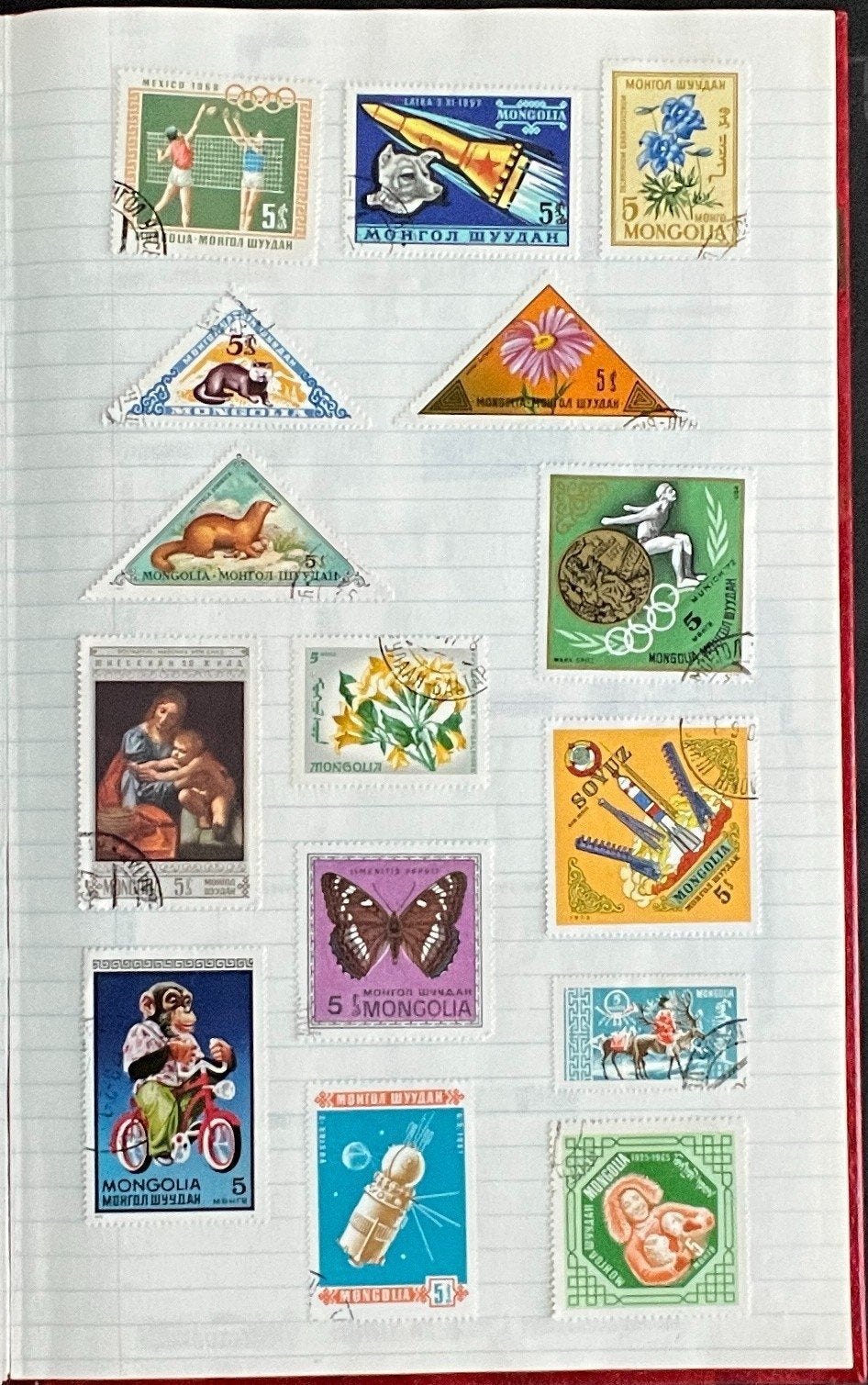 Communist Countries Stamp Collection Stock Book Hundreds of Stamps Used ZAYIX