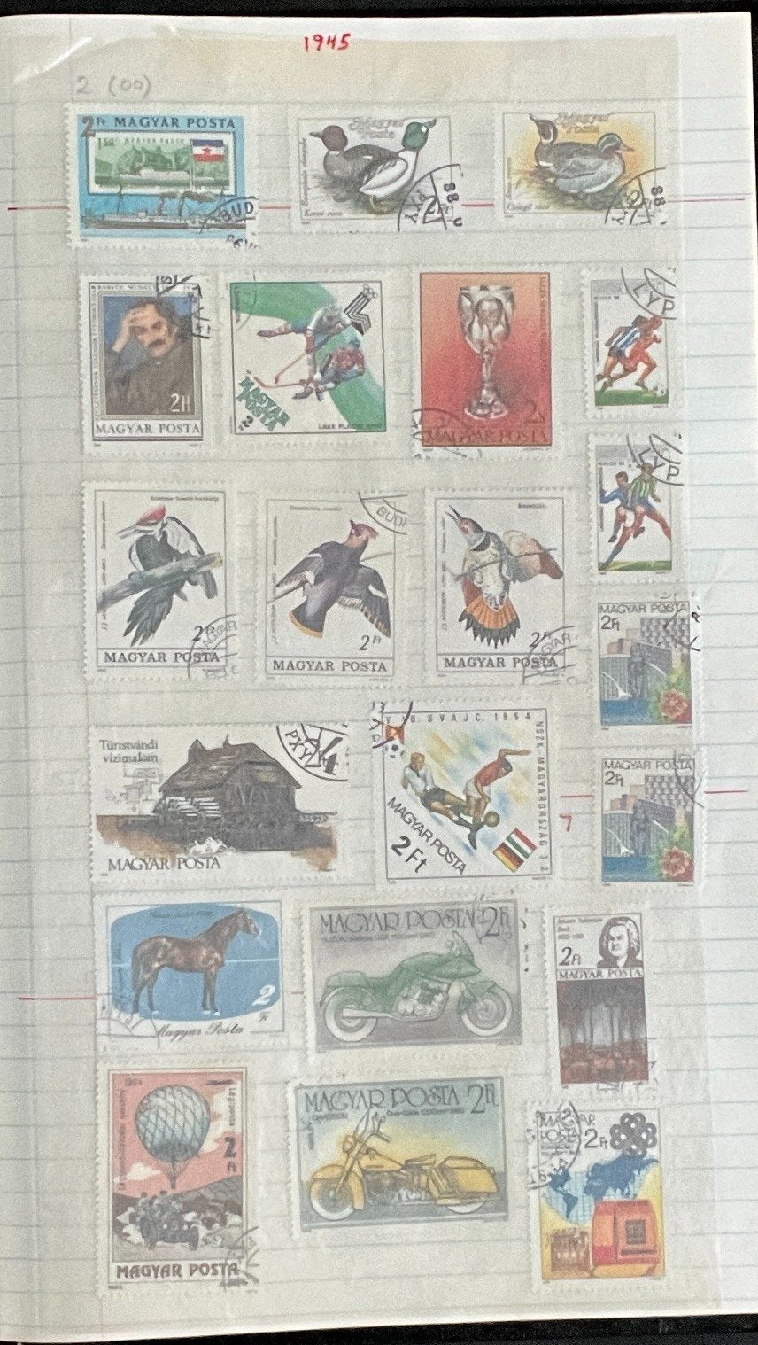 Pakistan & Hungary Stamp Collection Stock Book Hundreds of Stamps Used ZAYIX