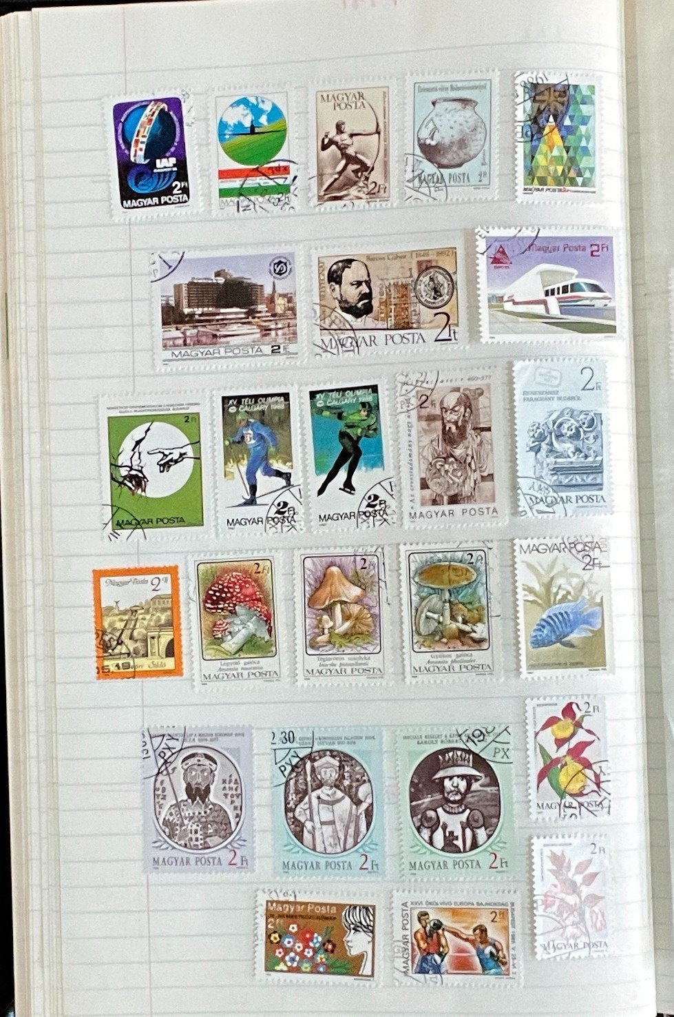 Pakistan & Hungary Stamp Collection Stock Book Hundreds of Stamps Used ZAYIX