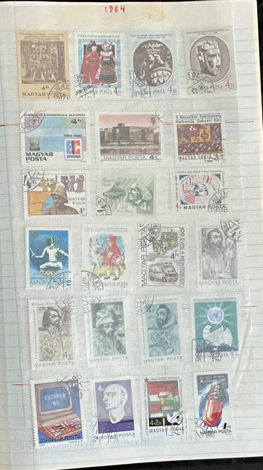 Pakistan & Hungary Stamp Collection Stock Book Hundreds of Stamps Used ZAYIX