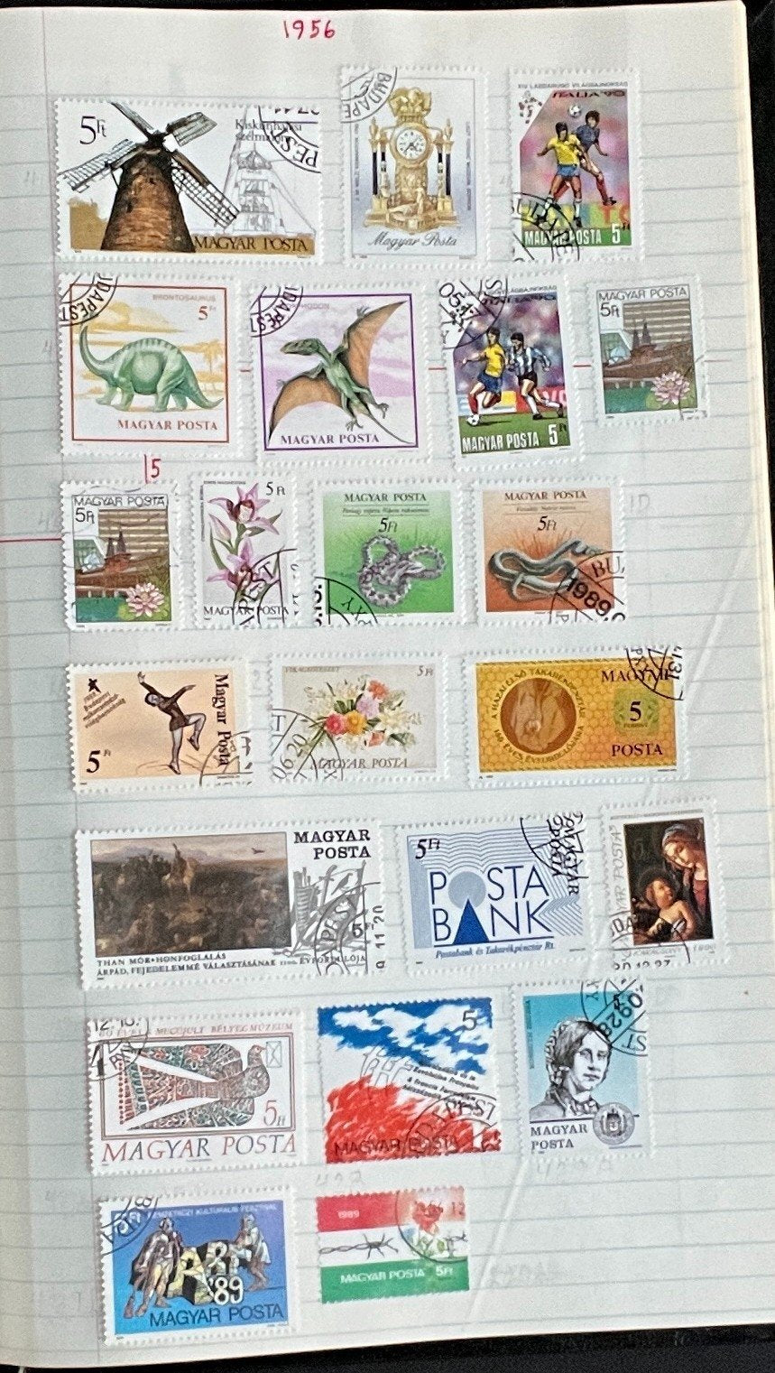 Pakistan & Hungary Stamp Collection Stock Book Hundreds of Stamps Used ZAYIX
