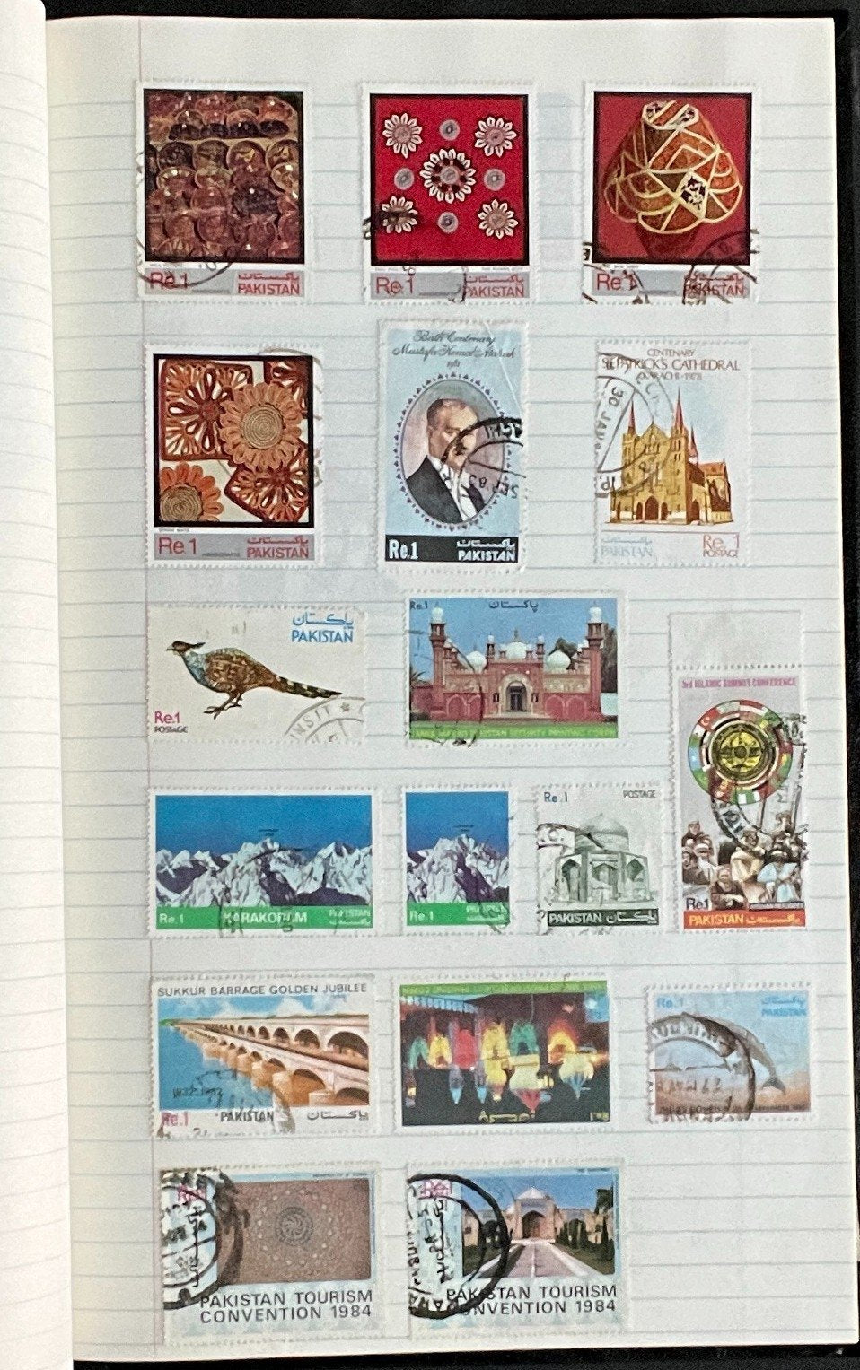Pakistan & Hungary Stamp Collection Stock Book Hundreds of Stamps Used ZAYIX