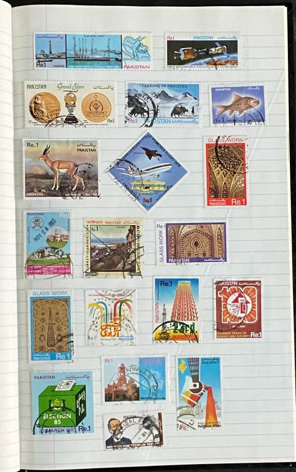 Pakistan & Hungary Stamp Collection Stock Book Hundreds of Stamps Used ZAYIX