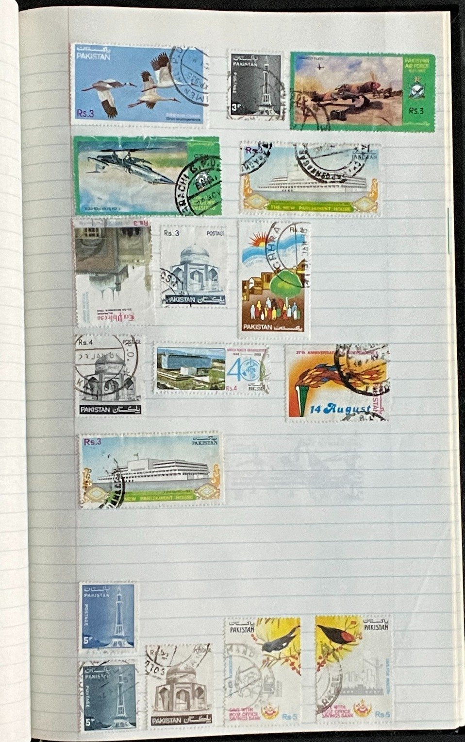 Pakistan & Hungary Stamp Collection Stock Book Hundreds of Stamps Used ZAYIX