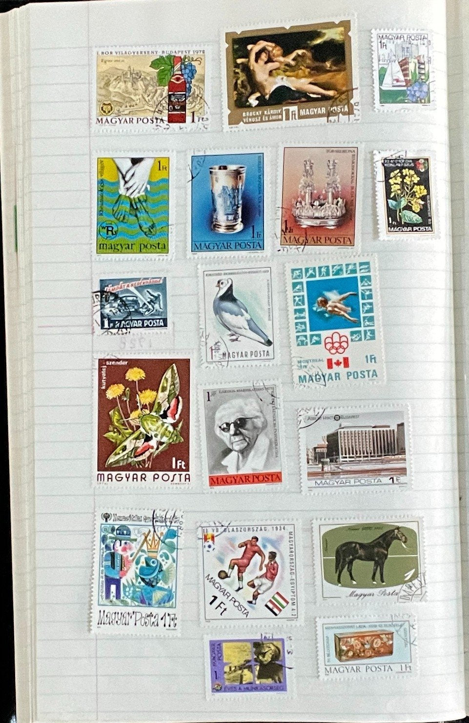 Pakistan & Hungary Stamp Collection Stock Book Hundreds of Stamps Used ZAYIX