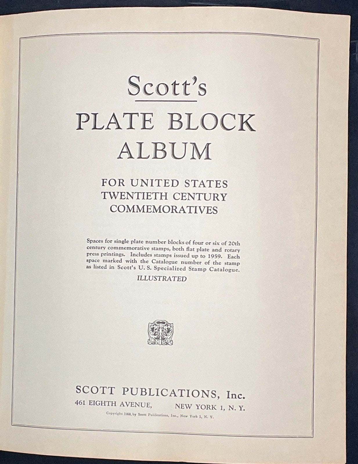 United States Plate Block Stamp Collection Album (MNH) 1904-1959 ZAYIX