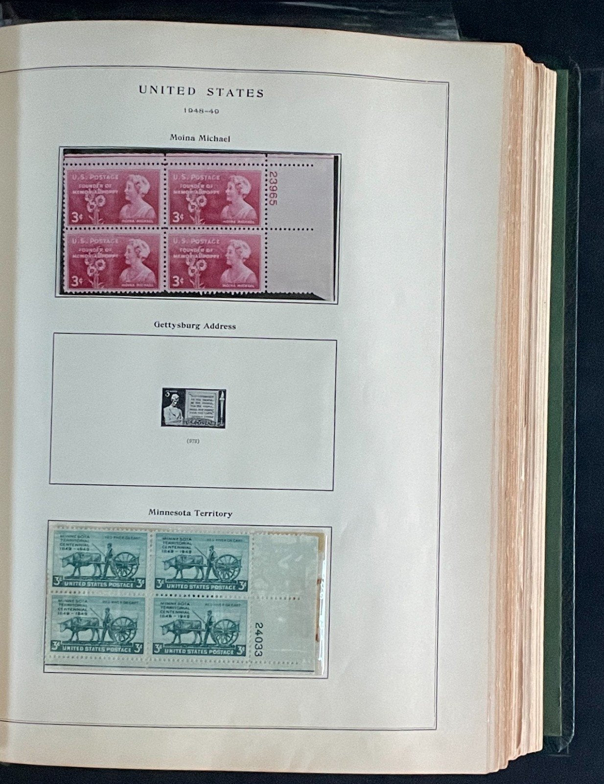 United States Plate Block Stamp Collection Album (MNH) 1904-1959 ZAYIX