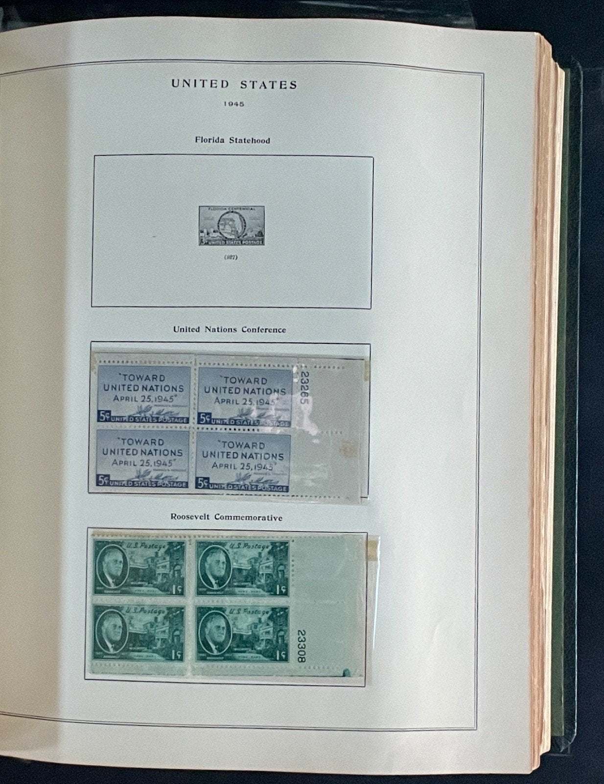 United States Plate Block Stamp Collection Album (MNH) 1904-1959 ZAYIX