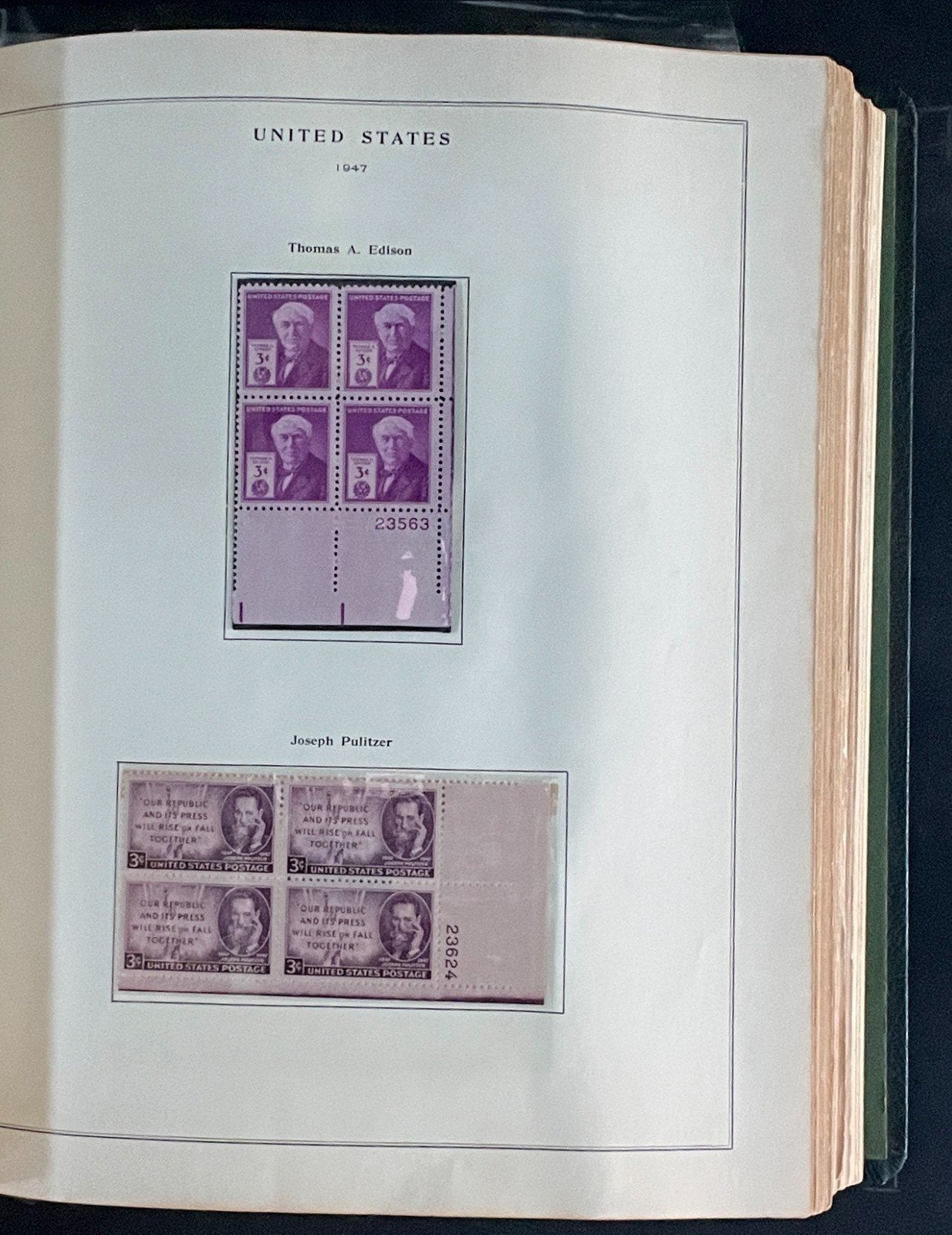 United States Plate Block Stamp Collection Album (MNH) 1904-1959 ZAYIX