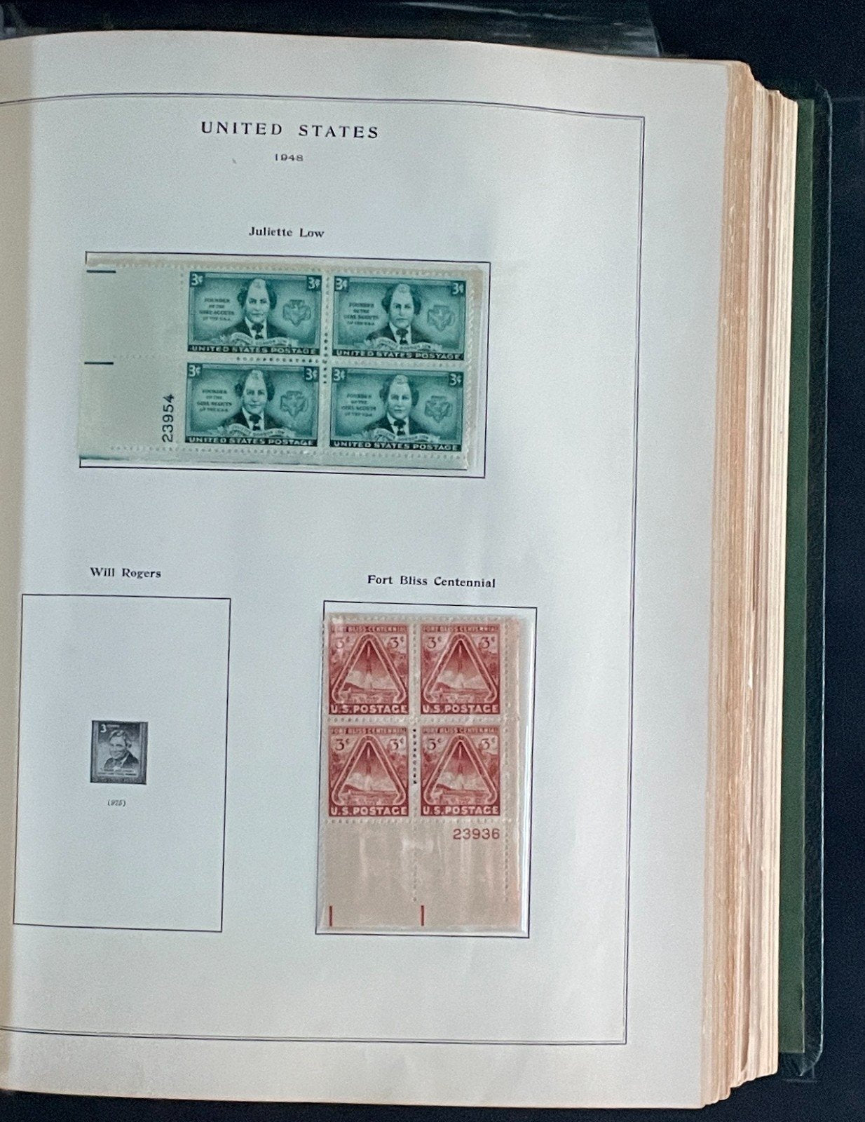 United States Plate Block Stamp Collection Album (MNH) 1904-1959 ZAYIX