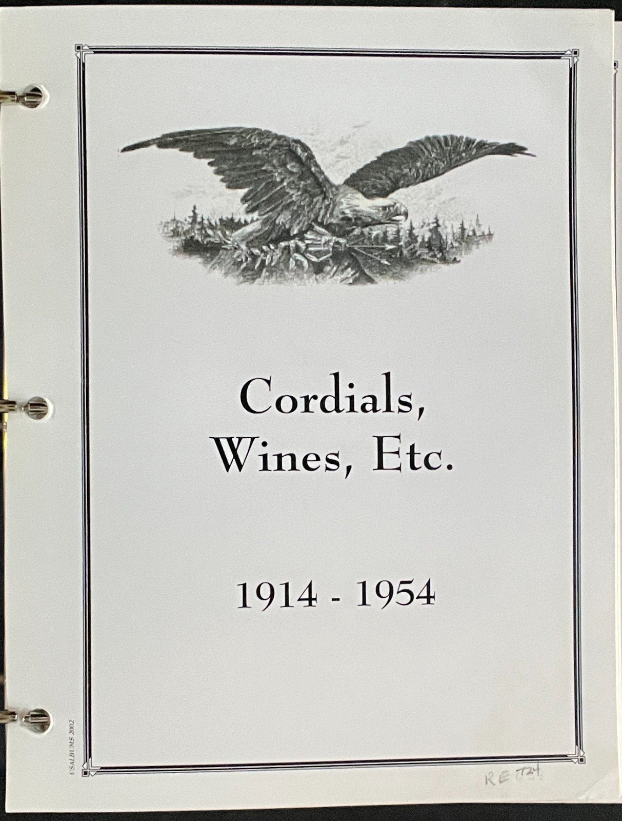 U.S. Distilled Spirits & Excise Tax Stamps Album 239 Color Pages 1914-1970 ZAYIX